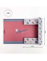 Tradineur - Carpeta de logos de Minnie Mouse, de cartón resistente, con solapas y 2 gomas, ideal para el curso escolar. Medidas