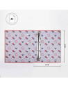 Tradineur - Carpeta / Archivador de Minnie Mouse de cartón resistente, con 4 anillas de metal, ideal para el curso escolar. Medi