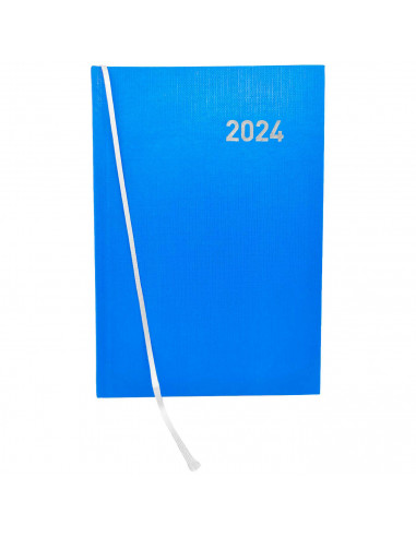 Tradineur - Agenda 2024 con tapa dura, modelo París, vista día página, enero a diciembre, cinta marcapáginas, planificador anual