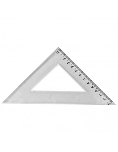 Tradineur - Set de 4 reglas - Dibujo técnico - Incluye: Regla 30 cm, escuadra 13 cm, cartabón 18 cm y transportador 10 cm.