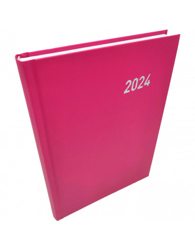 Tradineur - Agenda 2024, enero a diciembre, día página, tapa dura y cinta marcapáginas, planificador anual de tareas, citas (Gra