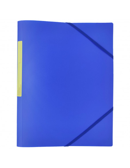 Tradineur - Carpeta de plástico A4 con gomas elásticas y 3 solapas, tamaño folio, guardar apuntes, documentos, estudiantes, ofic Tradineur - Carpeta de plástico A4 con gomas elásticas y 3 solapas, tamaño folio, guardar apuntes, documentos, estudiantes, ofic