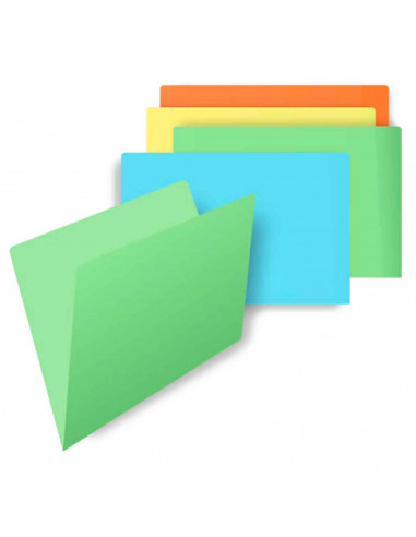 Tradineur - Pack de 4 carpetas de cartón de 32 x 23,5 cm - Tamaño folio - Juego de 4 carpetas para guardar papeles, ideal para e
