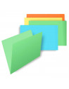 Tradineur - Pack de 4 carpetas de cartón de 32 x 23,5 cm - Tamaño folio - Juego de 4 carpetas para guardar papeles, ideal para e