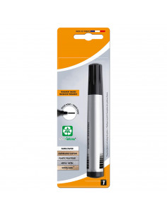 Tradineur - Rotulador permanente con punta cónica, marcador válido para papel, cartón, plástico, metal, madera, material oficina