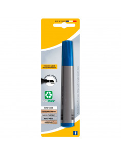 Tradineur - Rotulador permanente con punta biselada, marcador válido para papel, cartón, plástico, metal, madera, material ofici