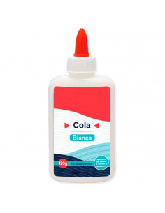 Tradineur - Pegamento escolar de 120 g - Cola blanca - Pega: Madera, papel, cartón, tejidos, cuero, corcho, etc. - Ideal pera us