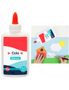 Tradineur - Pegamento escolar de 120 g - Cola blanca - Pega: Madera, papel, cartón, tejidos, cuero, corcho, etc. - Ideal pera us