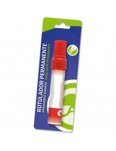 Tradineur - Rotulador permanente, punta biselada, trazo 4/8 mm, universal, secado rápido, resistente al agua, material oficina,
