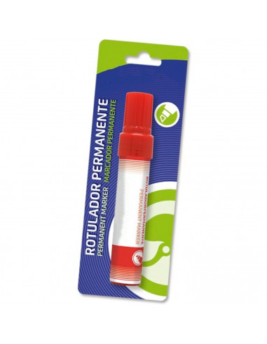 Tradineur - Rotulador permanente, punta biselada, trazo 4/8 mm, universal, secado rápido, resistente al agua, material oficina,