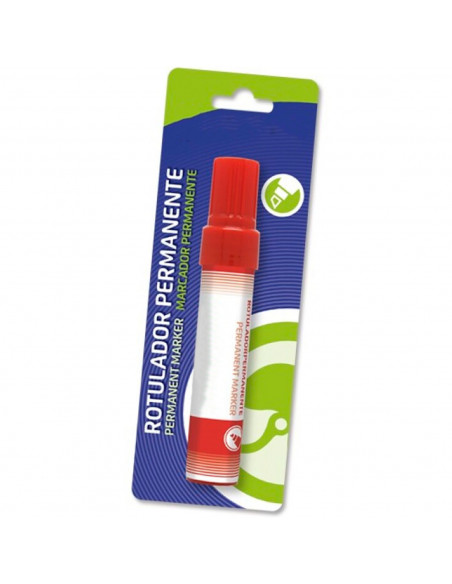 Tradineur - Rotulador permanente, punta biselada, trazo 4/8 mm, universal, secado rápido, resistente al agua, material oficina,