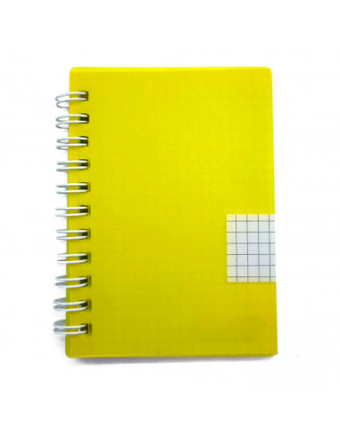Tradineur - Pack de 8 Cuadernos/Libretas - Tapa dura (polipropileno) - Páginas cuadriculadas 4x4 - 80 páginas - 60 gr - Formato