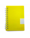 Tradineur - Pack de 8 Cuadernos/Libretas - Tapa dura (polipropileno) - Páginas cuadriculadas 4x4 - 80 páginas - 60 gr - Formato