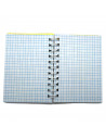 Tradineur - Pack de 8 Cuadernos/Libretas - Tapa dura (polipropileno) - Páginas cuadriculadas 4x4 - 80 páginas - 60 gr - Formato