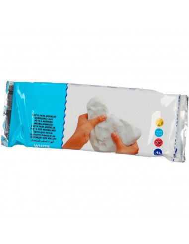 Tradineur - Pasta para modelar, arcilla maleable, suave y flexible, secado al aire, ideal para hacer manualidades, artesanía (Bl