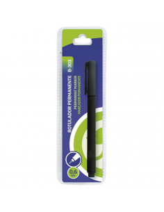 Tradineur - Rotulador permanente, punta fina y trazo 0,6 mm, universal, secado rápido, resistente al agua, material oficina (Neg
