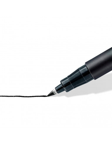 Tradineur - Rotulador permanente, punta fina y trazo 0,6 mm, universal, secado rápido, resistente al agua, material oficina (Neg