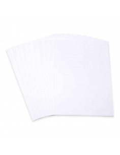 Tradineur - Pack de 4 blocks de 12 cartulinas - Color blanco - Tamaño/Formato A4 - Ideal para que los niños hagan manualidades e