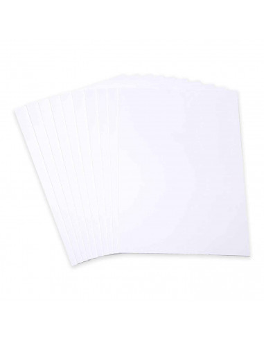 Tradineur - Pack de 4 blocks de 12 cartulinas - Color blanco - Tamaño/Formato A4 - Ideal para que los niños hagan manualidades e