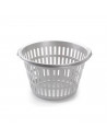 Tradineur - Cesta para la ropa redonda, cesta colada redonda, color plata 47 x 45 x 28 cm
