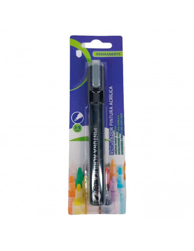 Tradineur -Rotulador blanco acrílico para todo tipo de superficies - Apto para piedra, cerámica, lienzo, madera, tela, vidrio, m