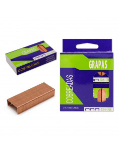 Tradineur - Caja de 2000 grapas - Fabricadas en cobre - Apto para todas las grapadoras populares y la mayoría de grapadoras (22/