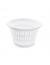 Tradineur - Cesta para la ropa redonda, cesta colada redonda, color blanco 47 x 45 x 28 cm