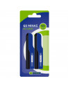 Tradineur - Pack de 60 minas HB de 0,5 x 75 mm a prueba de roturas, recargas de portaminas, recambio, escritura suave y precisa,
