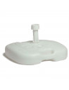 Tradineur - Base sombrilla rellenable - Fabricado en plástico - 16 Litros de capacidad - 17 x 45,5 x 45,5 cm - Color Blanco
