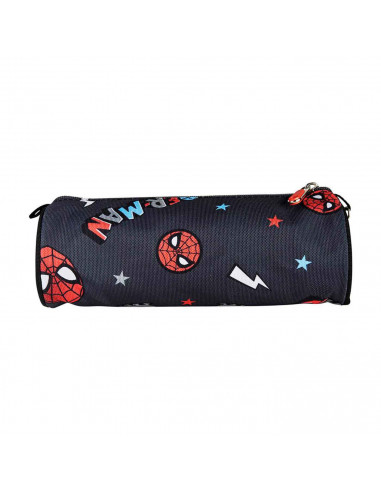 Tradineur - Estuche circular para el curso escolar de Spiderman con varias caras de nuestro superheroe favorito y cierre de crem
