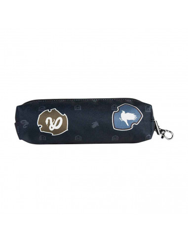 Tradineur - Estuche rectangular para el curso escolar de Harry Potter con los logos de las casas de Hogwarts y cierre de cremall