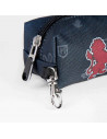 Tradineur - Estuche rectangular para el curso escolar de Harry Potter con los logos de las casas de Hogwarts y cierre de cremall