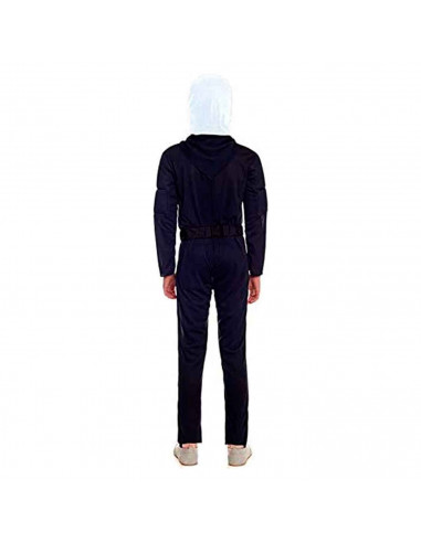 Tradineur - Traje de esqueleto soldado infantil - Fibra sintética - Ideal para las fiestas de disfraces - Carnaval, Halloween, c