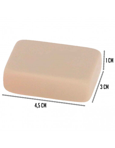 Tradineur - Pack de 2 borradores - Fabricada en una goma de caucho sintético tipo 'miga de pan' cuadrada - 4,5 x 3 x 1 cm - Co