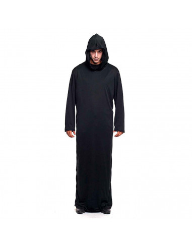 Tradineur - Túnica adulta con capucha - Unisex - 100% Poliéster - Ideal para las fiestas de halloween - Talla M - Color Negro