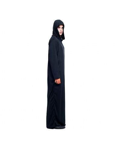Tradineur - Túnica adulta con capucha - Unisex - 100% Poliéster - Ideal para las fiestas de halloween - Talla M - Color Negro