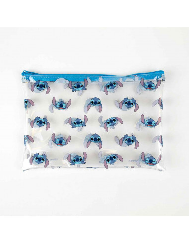 Tradineur - Set de papelería escolar de Lilo & Stitch con estuche, libreta, 2 lápices, afila lápiz, goma de borrar, regla, marca