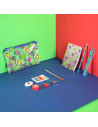 Tradineur - Set de papelería escolar de los Vengadores con estuche, libreta, 2 lápices, afila lápiz, goma de borrar, regla, marc