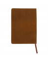 Tradineur - Cuaderno de piel A5 de Star Wars con baby Yoda, color marrón ideal para tomar notas, para la escuela... Medidas 20,7