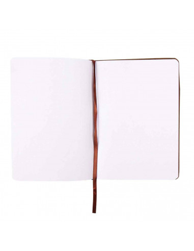 Tradineur - Cuaderno de piel A5 de Star Wars con baby Yoda, color marrón ideal para tomar notas, para la escuela... Medidas 20,7
