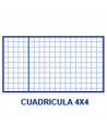 Tradineur - Pack de 3 libretas A4, cuadrícula de 4x4, tapas de polipropileno, encuadernación de espiral, 80 hojas, tamaño folio,