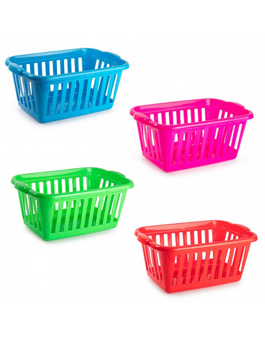 Tradineur - Cesta para la ropa rectangular color surtido, 60 x 40 x 26 cm