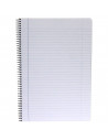 Tradineur - Pack de 5 libretas rayadas A4, tapas de cartón, encuadernación de espiral, 80 hojas, tamaño folio, material escolar,