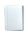 Tradineur - Pack de 5 libretas rayadas A4, tapas de cartón, encuadernación de espiral, 80 hojas, tamaño folio, material escolar,