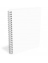 Tradineur - Pack de 5 cuadernos lisos, tamaño 4º, tapas de polipropileno y hojas en blanco, encuadernación de espiral, 80 hojas,