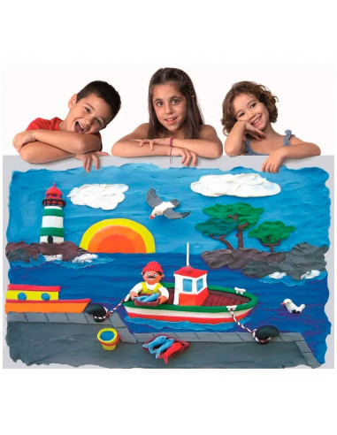 Tradineur - Caja de 15 plastilinas multicolor, modelar, flexible, suave y maleable, ideal para niños, manualidades, uso escolar,
