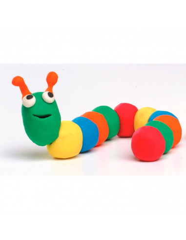 Tradineur - Caja de 15 plastilinas multicolor, modelar, flexible, suave y maleable, ideal para niños, manualidades, uso escolar,