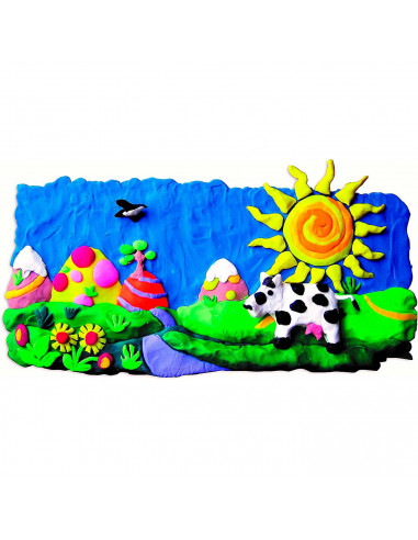 Tradineur - Caja de 15 plastilinas multicolor, modelar, flexible, suave y maleable, ideal para niños, manualidades, uso escolar,