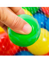 Tradineur - Bolas multicolor en red, pelotas de colores blandas de plástico para jugar, niños, juguetes infantiles, piscina, gua