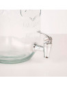 Tradineur - Tarro dispensador con grifo - Fabricado en Cristal Transparente - Capacidad de 3,8 Litros - Recipiente para servir a